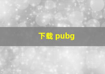 下载 pubg